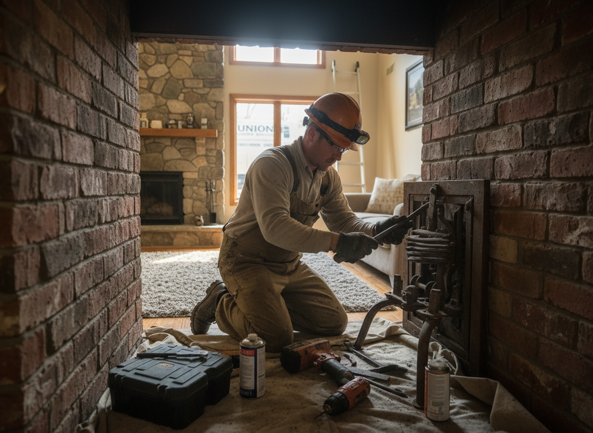 Chimney repair in Beckett Ridge